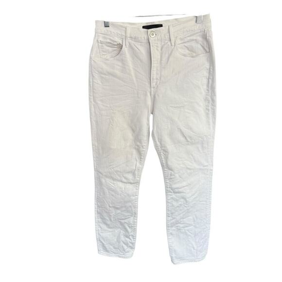 3 X 1 Jeans White Size 29 W4XS40552 High Rise Stretch Straight Boho Hippie - Picture 1 of 11